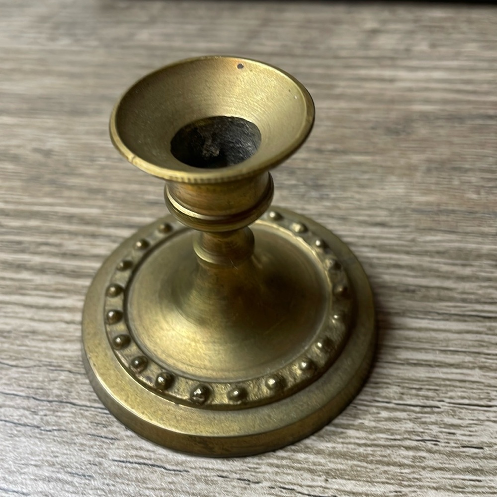 Small Brass Candlestick Holder